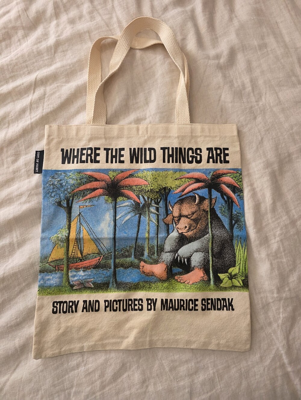 Out of Print Tote Bag Where The Wild Things Are Maurice Sendak Canvas Book Tote